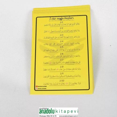 Hafızlara Özel Kuranı Kerim Sayfa Başları