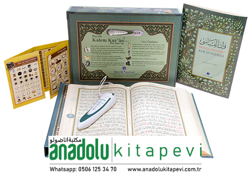 Kuran Okuyan Kalem Kur'an Yeşil Renk Rahle Boy