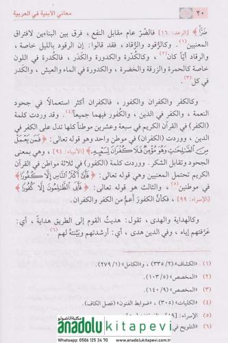 Meanil Enbiye fil Arabiyye معاني الأبنية في العربية